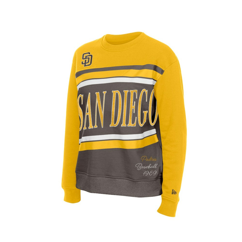 San Diego Padres Women's Gameday Fleece Sweatshirt Brown/Gold | New Era
