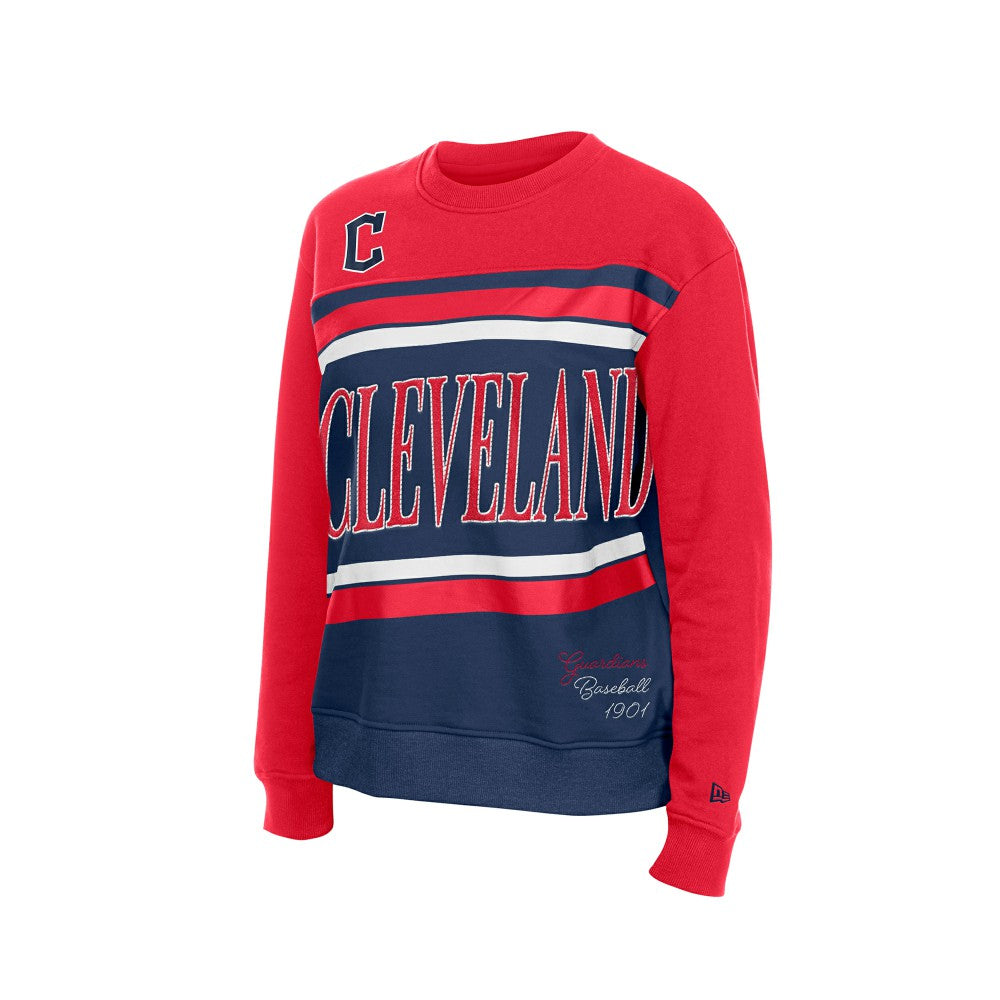 Cleveland Guardians Women's Gameday Fleece Sweatshirt Navy/Red | New Era