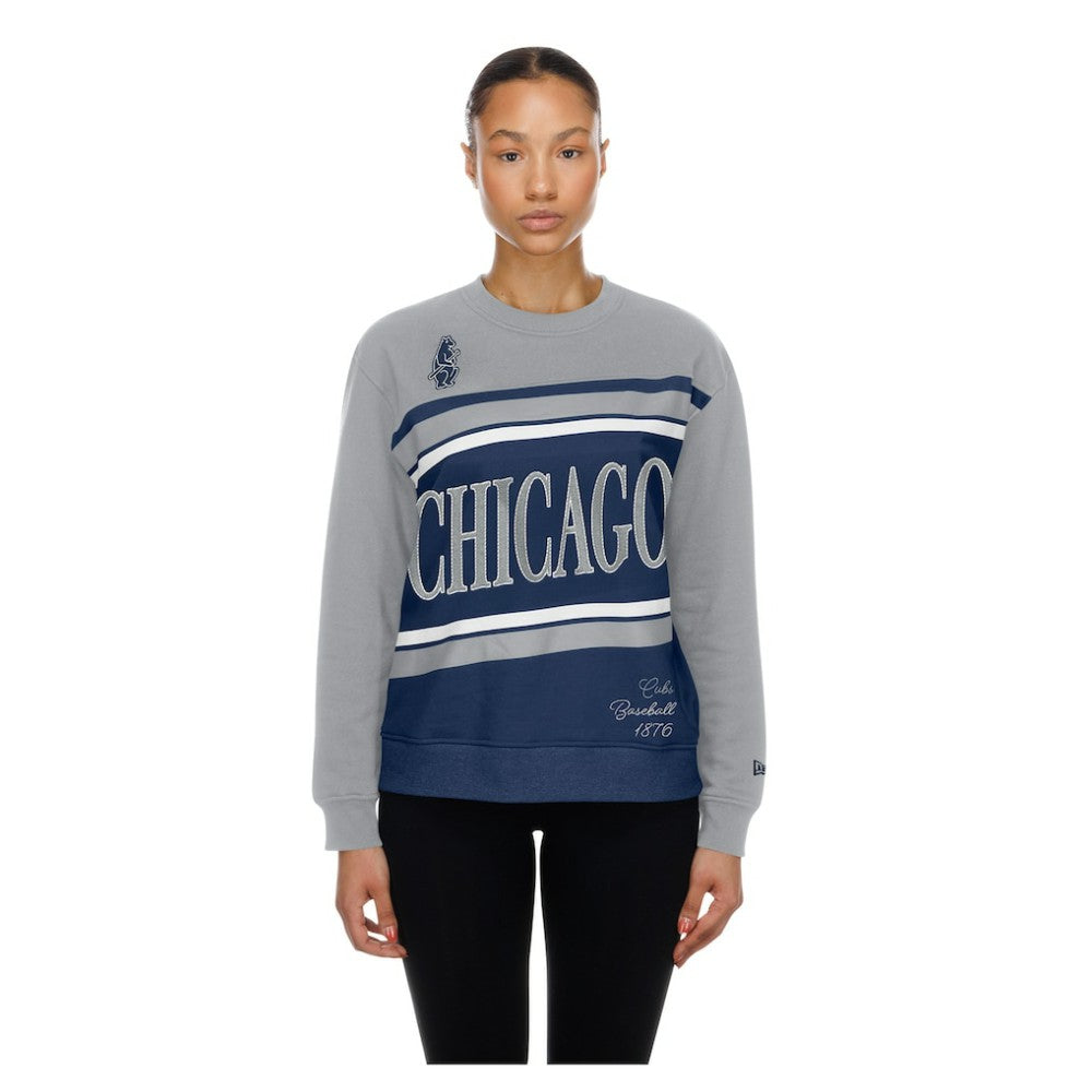 Chicago Cubs Women's Gameday Fleece Sweatshirt Royal/Gray | New Era