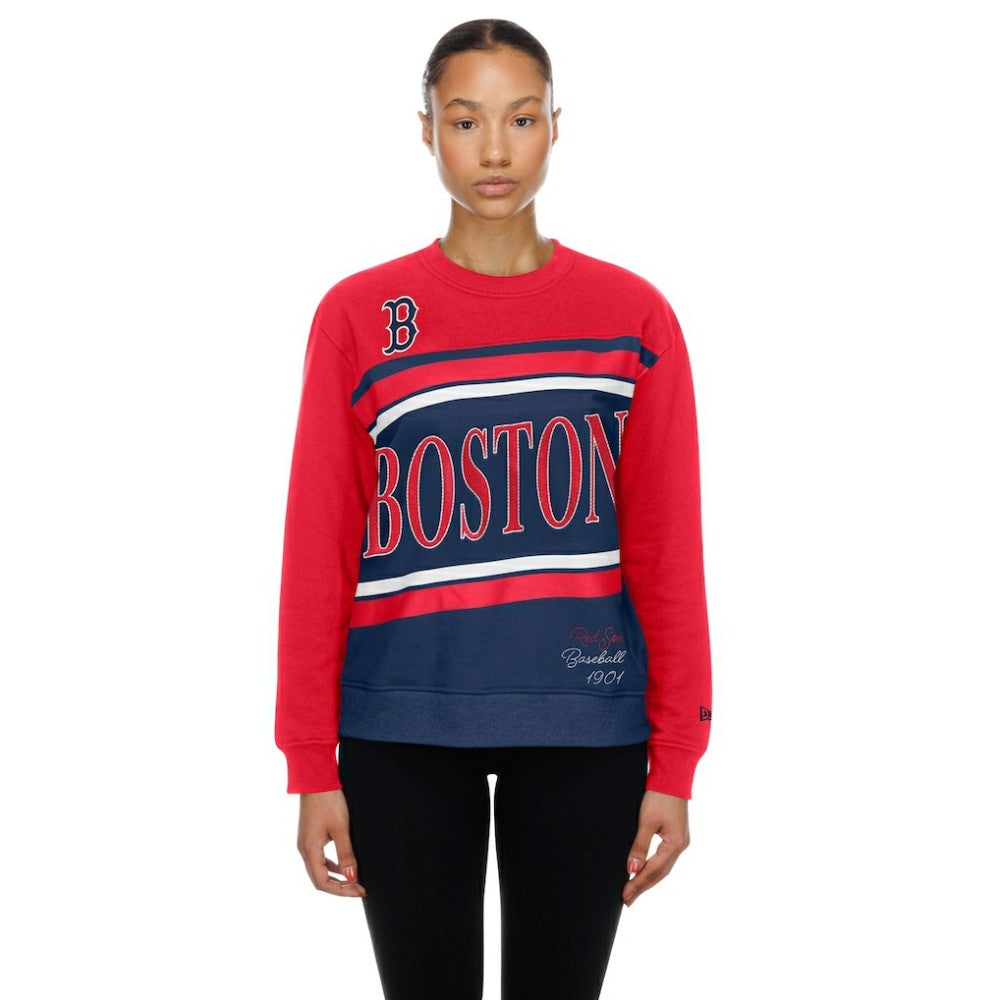 Boston Red Sox Women's Gameday Fleece Sweatshirt Navy/Red | New Era