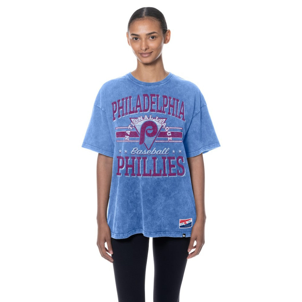 Philadelphia Phillies Women's Oversized Boyfriend T-Shirt Light Blue | New Era