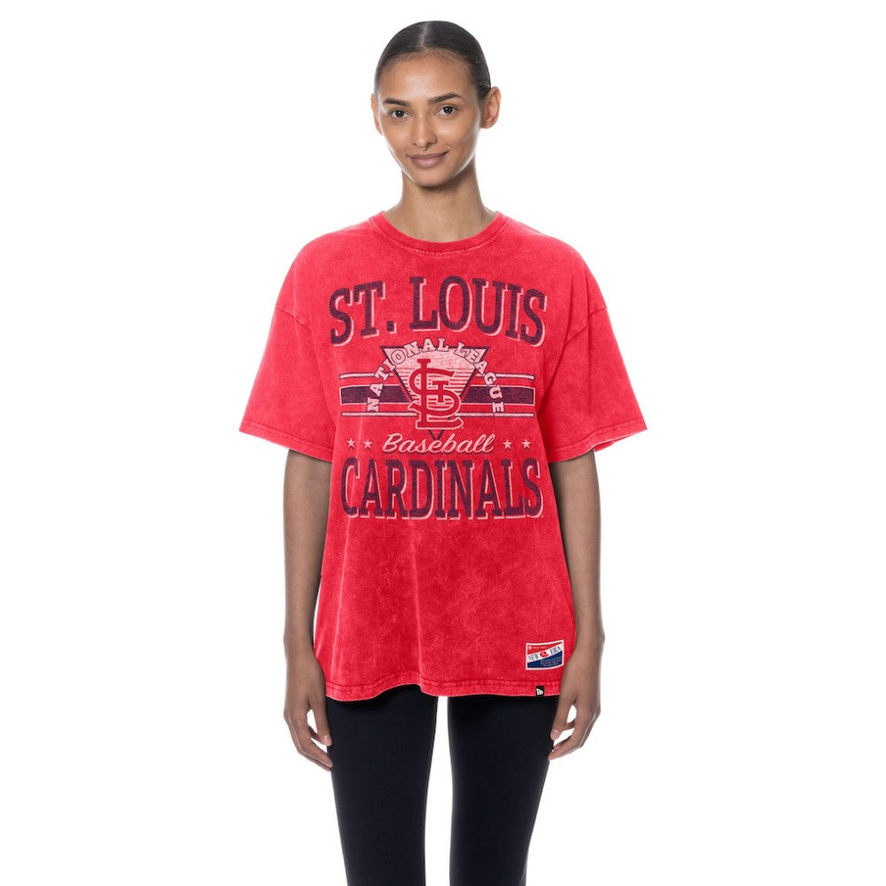 St. Louis Cardinals Women's Oversized Boyfriend T-Shirt Red | New Era
