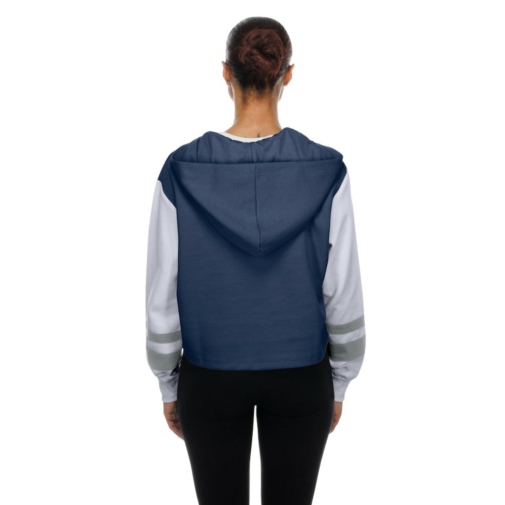 New York Yankees Women's Boxy Lace-Up Hoodie Navy | New Era