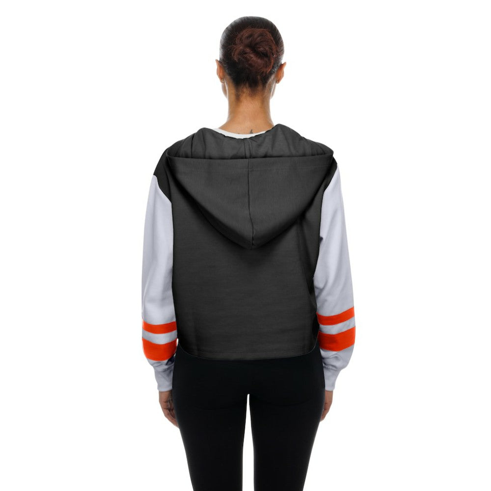 Baltimore Orioles Women's Boxy Lace-Up Hoodie Black | New Era