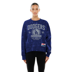 Los Angeles Dodgers Women's Throwback Oversized Boxy Sweatshirt Royal | New Era