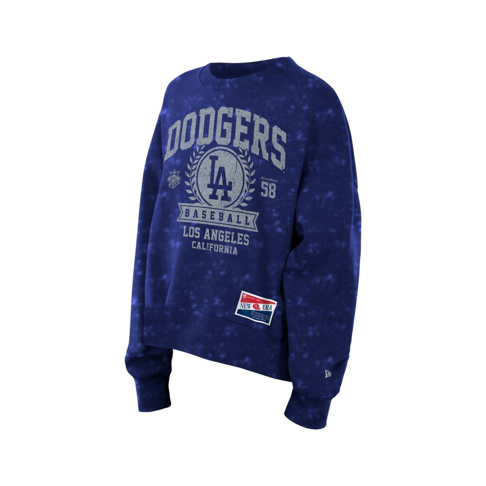Los Angeles Dodgers Women's Throwback Oversized Boxy Sweatshirt Royal | New Era