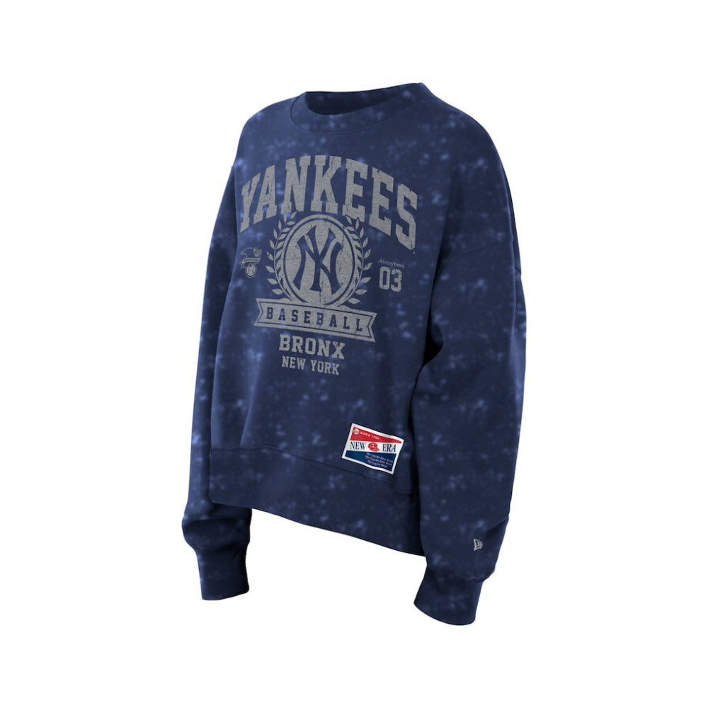 New York Yankees Women's Throwback Oversized Boxy Sweatshirt Navy | New Era