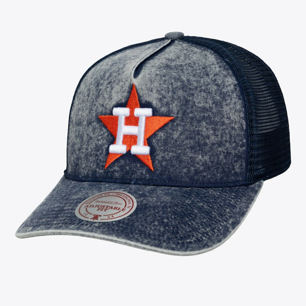 Houston Astros Unisex Cooperstown Gameday Adjustable Trucker Hat Navy | Mitchell & Ness