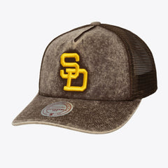 San Diego Padres Unisex Cooperstown Gameday Adjustable Trucker Hat Brown | Mitchell & Ness