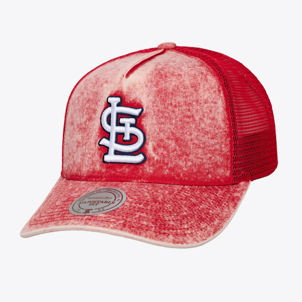 St. Louis Cardinals Unisex Gameday Adjustable Trucker Hat Red | Mitchell & Ness