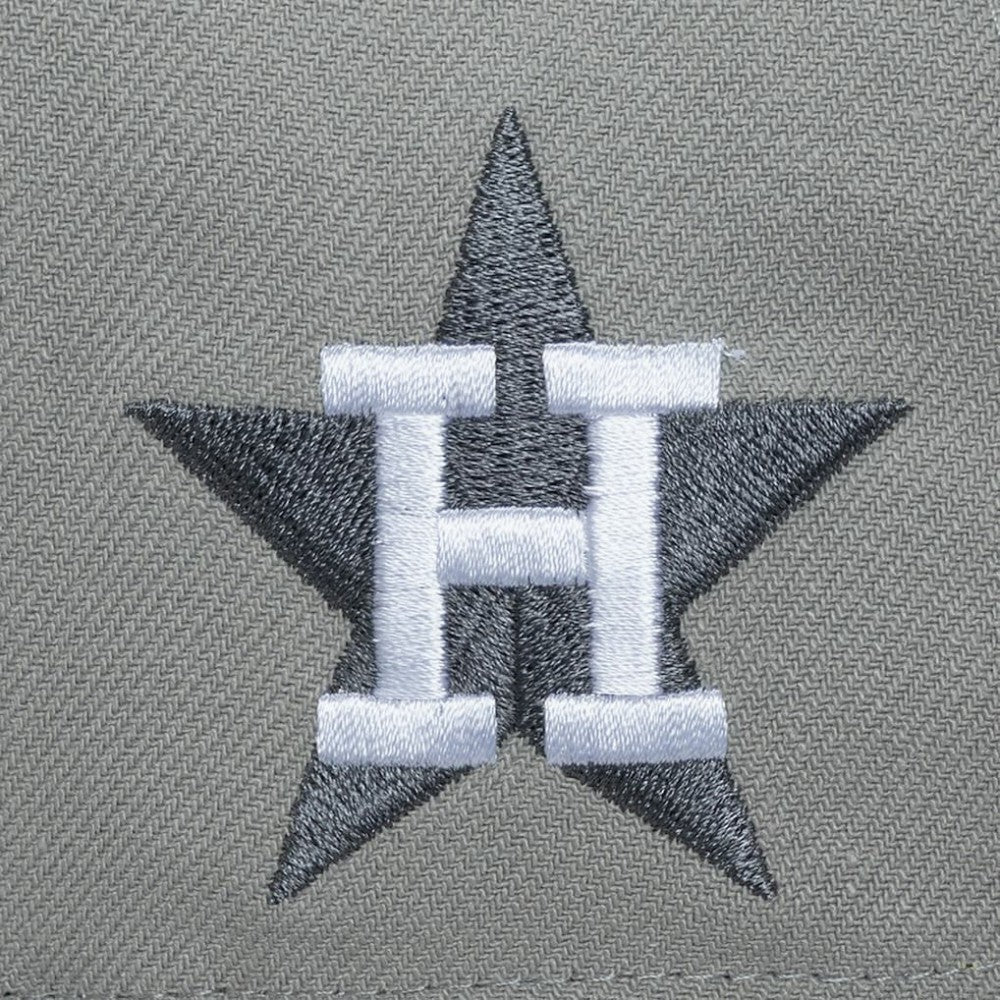 Houston Astros Cooperstown Thunderstorm Head Coach Pro-Crown Adjustable Hat Gray | Mitchell & Ness