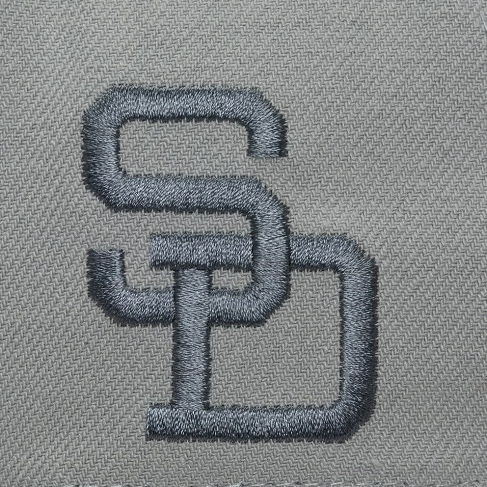 San Diego Padres Cooperstown Thunderstorm Head Coach Pro-Crown Adjustable Hat Gray | Mitchell & Ness