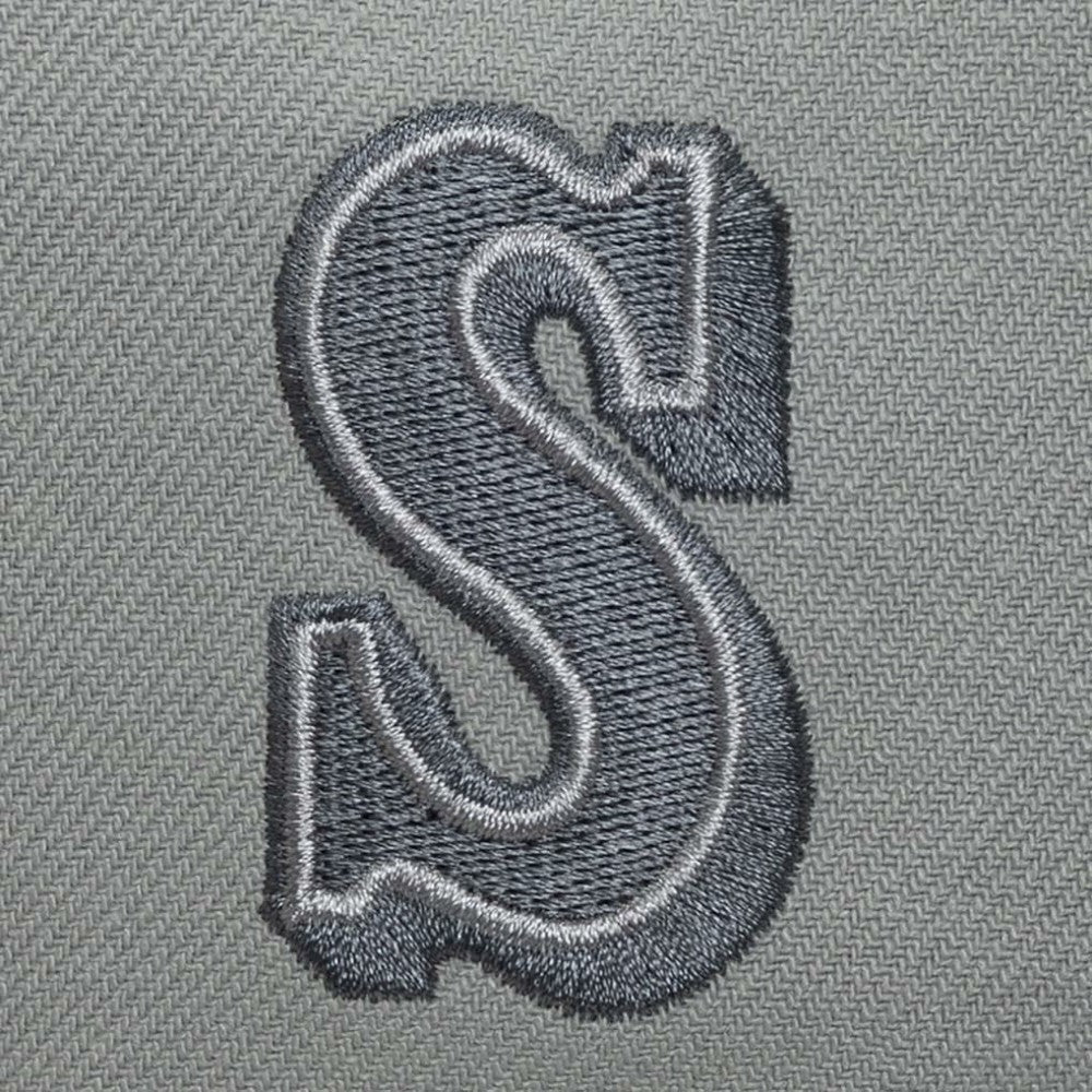 Seattle Mariners Cooperstown Thunderstorm Head Coach Pro-Crown Adjustable Hat Gray | Mitchell & Ness