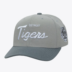Detroit Tigers Thunderstorm Head Coach Pro-Crown Adjustable Hat Gray | Mitchell & Ness