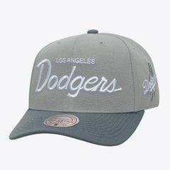 Los Angeles Dodgers Thunderstorm Head Coach Pro-Crown Adjustable Hat Gray | Mitchell & Ness