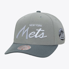 New York Mets Thunderstorm Head Coach Pro-Crown Adjustable Hat Gray | Mitchell & Ness
