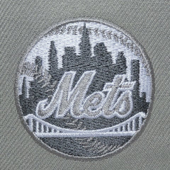 New York Mets Thunderstorm Head Coach Pro-Crown Adjustable Hat Gray | Mitchell & Ness