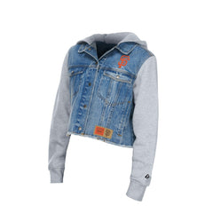 San Francisco Giants Women's Full-Snap Gameday Hybrid Hoodie Denim | New Era