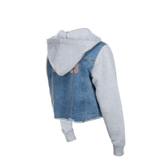 San Francisco Giants Women's Full-Snap Gameday Hybrid Hoodie Denim | New Era