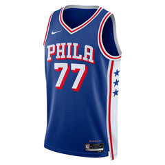 V. J. Edgecombe Philadelphia 76ers Unisex 2025 NBA Draft First Round Pick Swingman Jersey - Icon Edition - Royal
