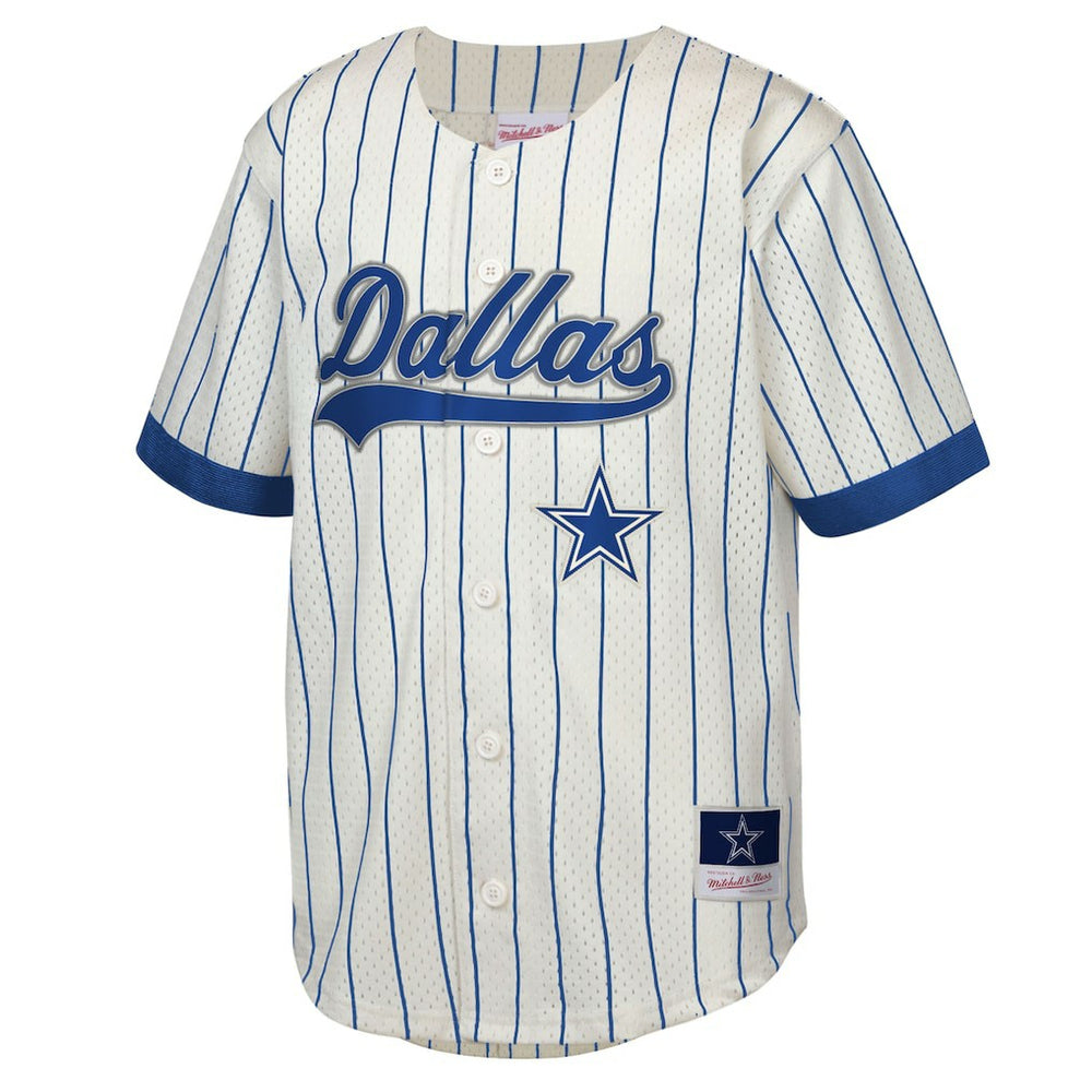 Emmitt Smith Dallas Cowboys Youth Retired Player Name & Number Baseball Jersey - Cream outlet