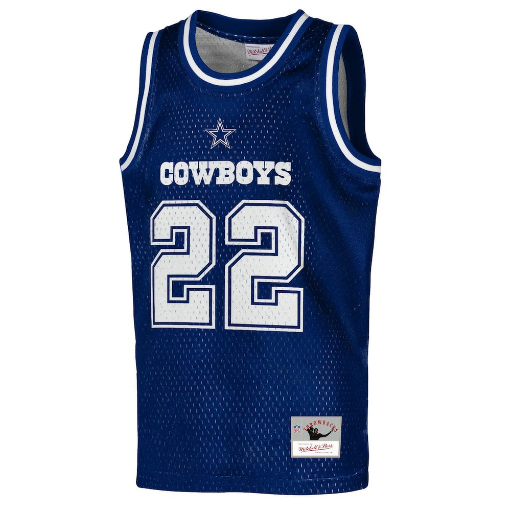 Emmitt Smith Dallas Cowboys Youth Retired Player NFL Basketball Fashion Jersey - Navy on sale