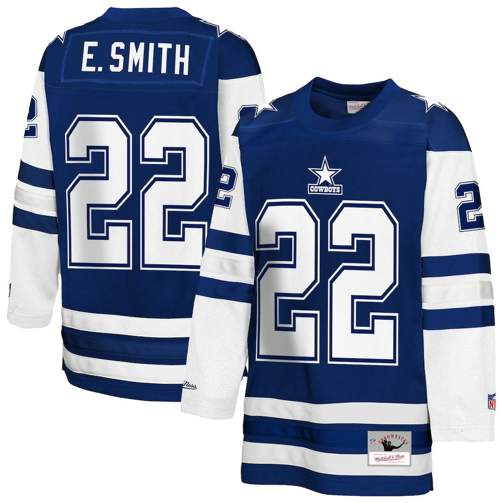 Emmitt Smith Dallas Cowboys Youth Hockey Fashion Jersey - Navy outlet