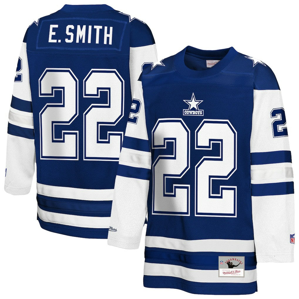 Emmitt Smith Dallas Cowboys Youth Hockey Fashion Jersey - Navy outlet