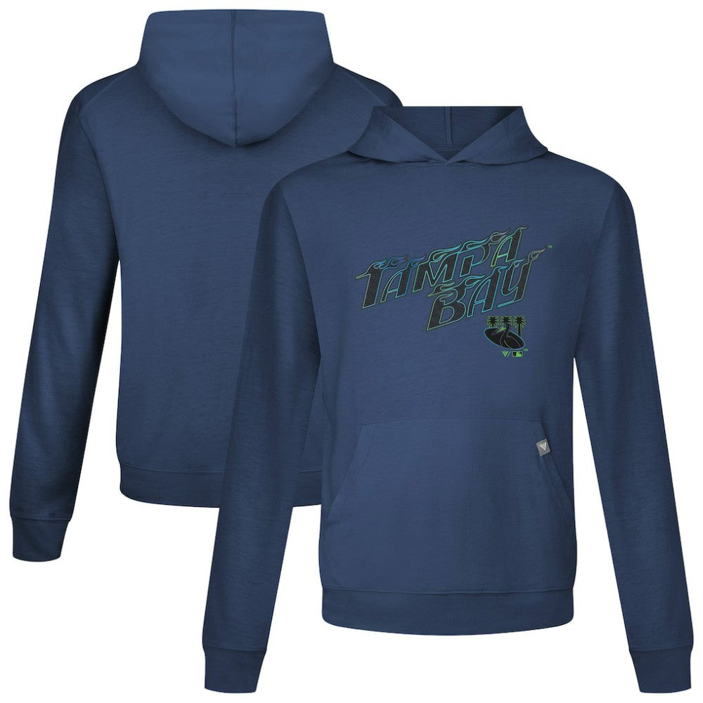 Tampa Bay Rays Levelwear City Connect Relay Back Splash Pullover Hoodie Navy