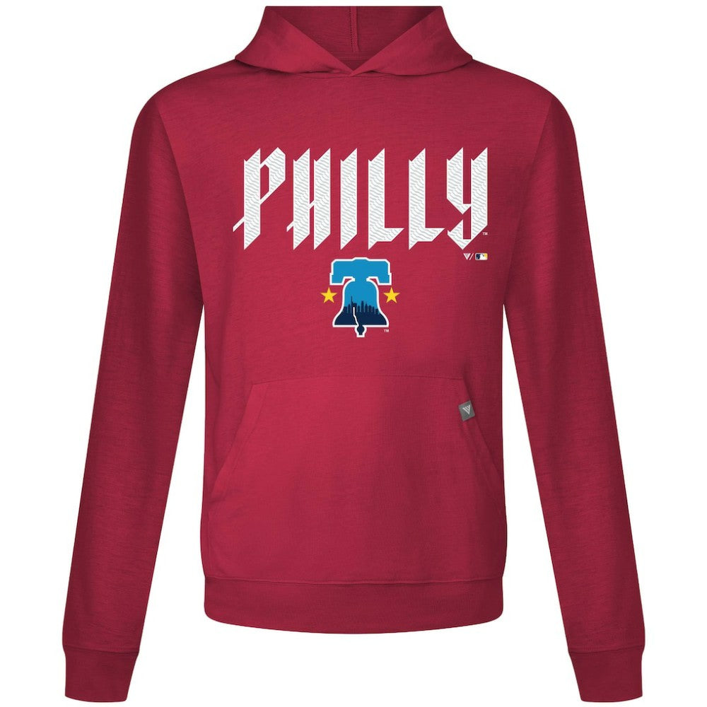 Philadelphia Phillies Levelwear City Connect Relay Back Splash Pullover Hoodie Red