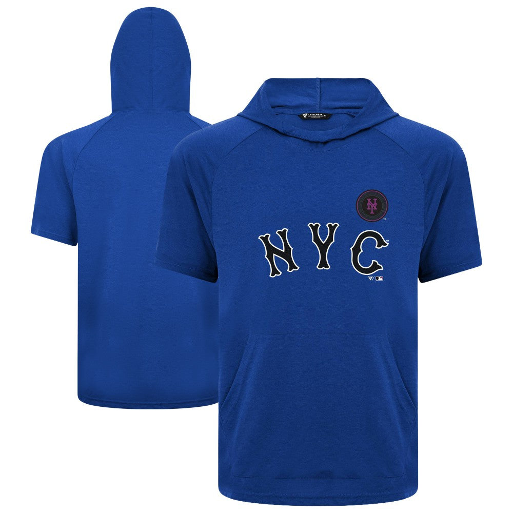 New York Mets Levelwear City Connect Phase Core Logo Pullover Hoodie T-Shirt Royal