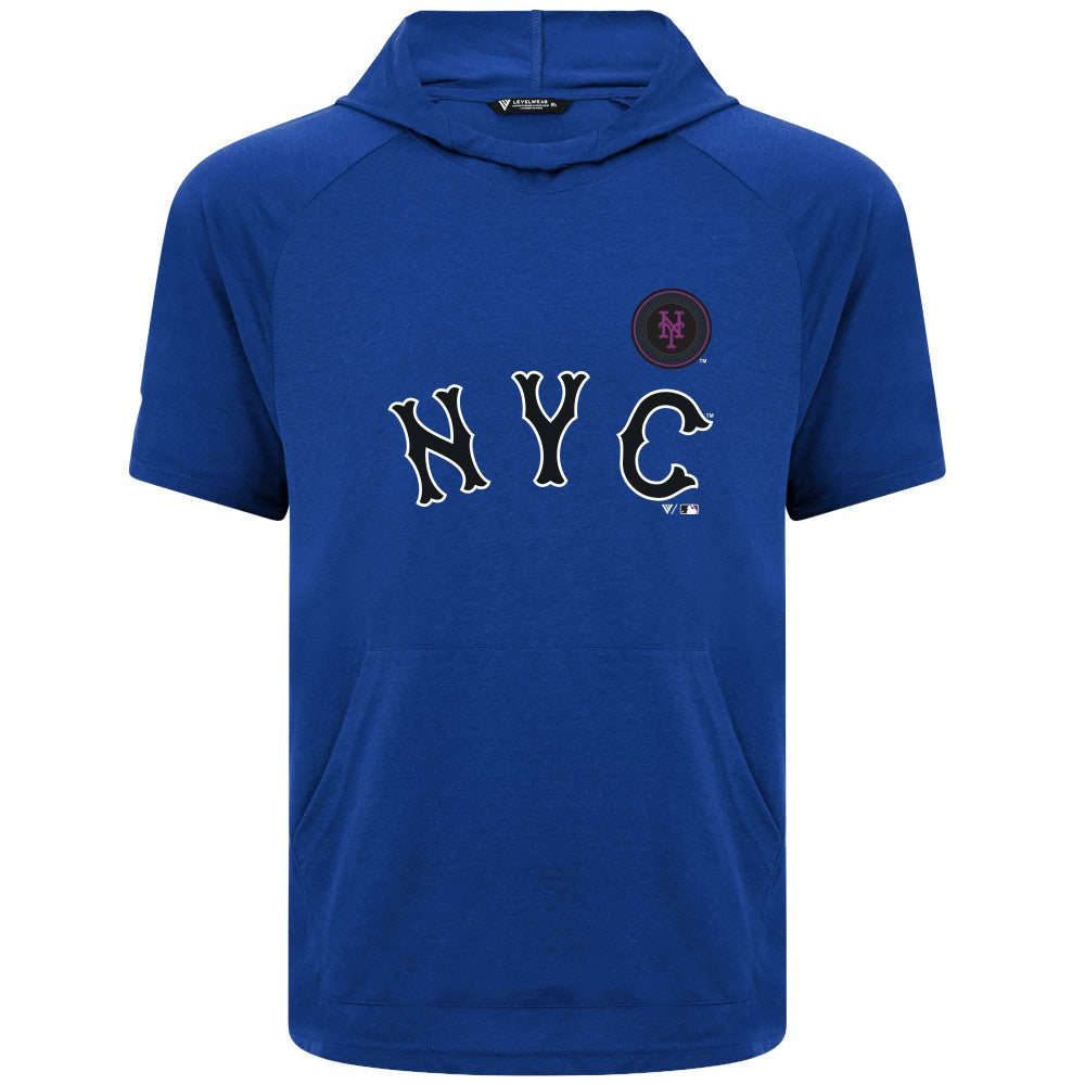 New York Mets Levelwear City Connect Phase Core Logo Pullover Hoodie T-Shirt Royal