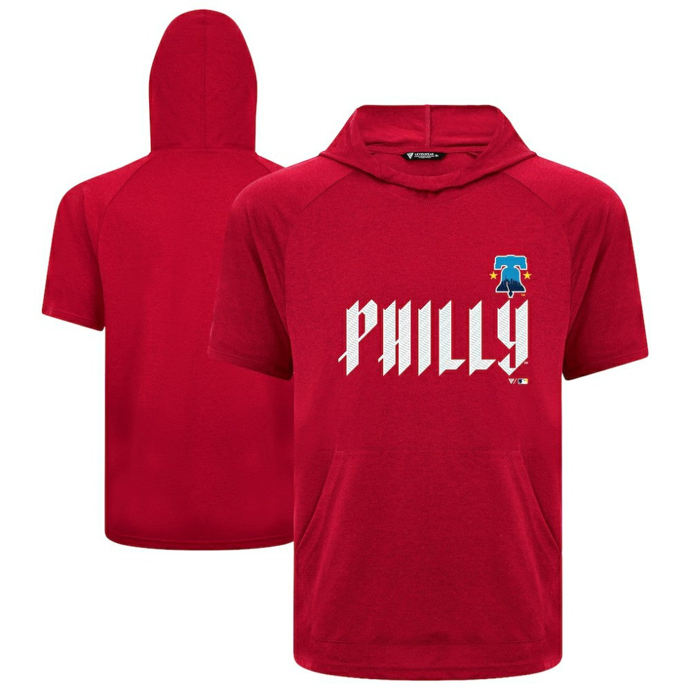 Philadelphia Phillies Levelwear City Connect Phase Core Logo Pullover Hoodie T-Shirt Red