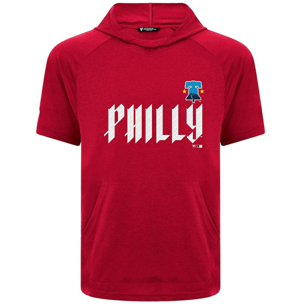 Philadelphia Phillies Levelwear City Connect Phase Core Logo Pullover Hoodie T-Shirt Red