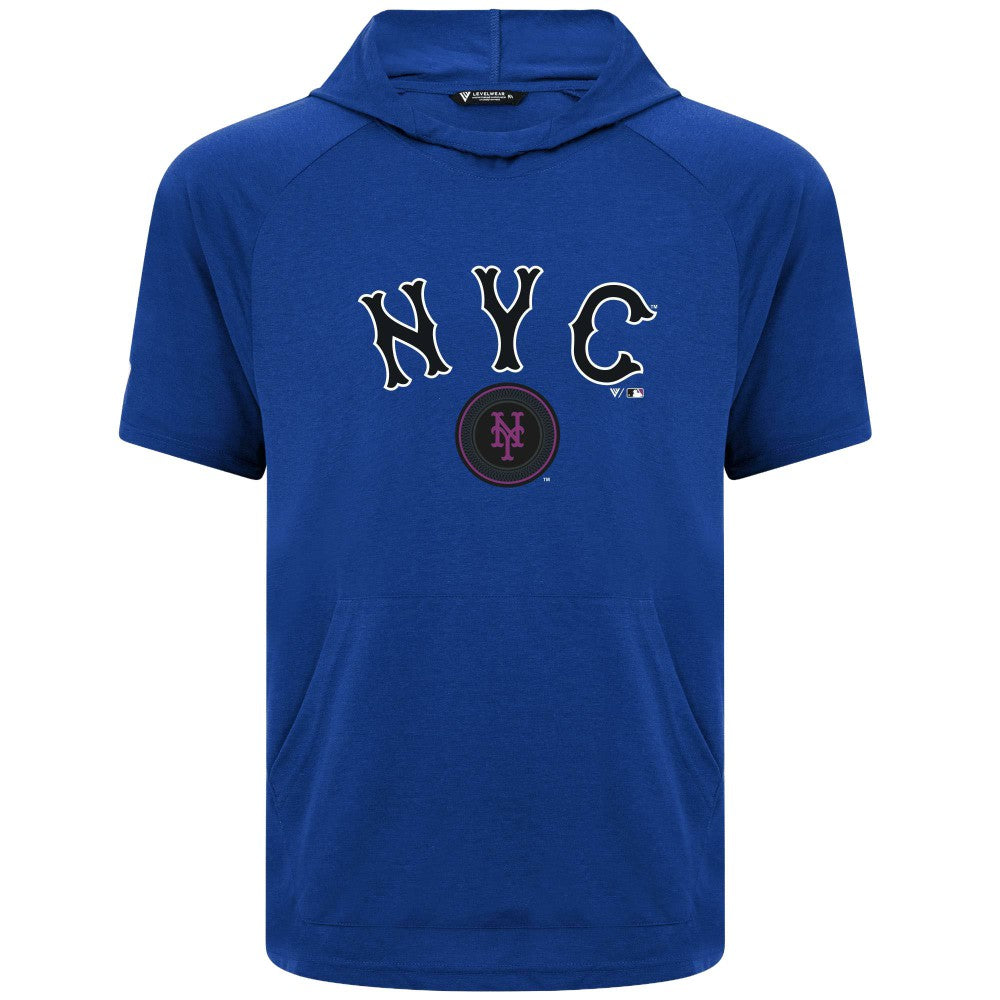 New York Mets Levelwear City Connect Phase Back Plash Hoodie T-Shirt Royal