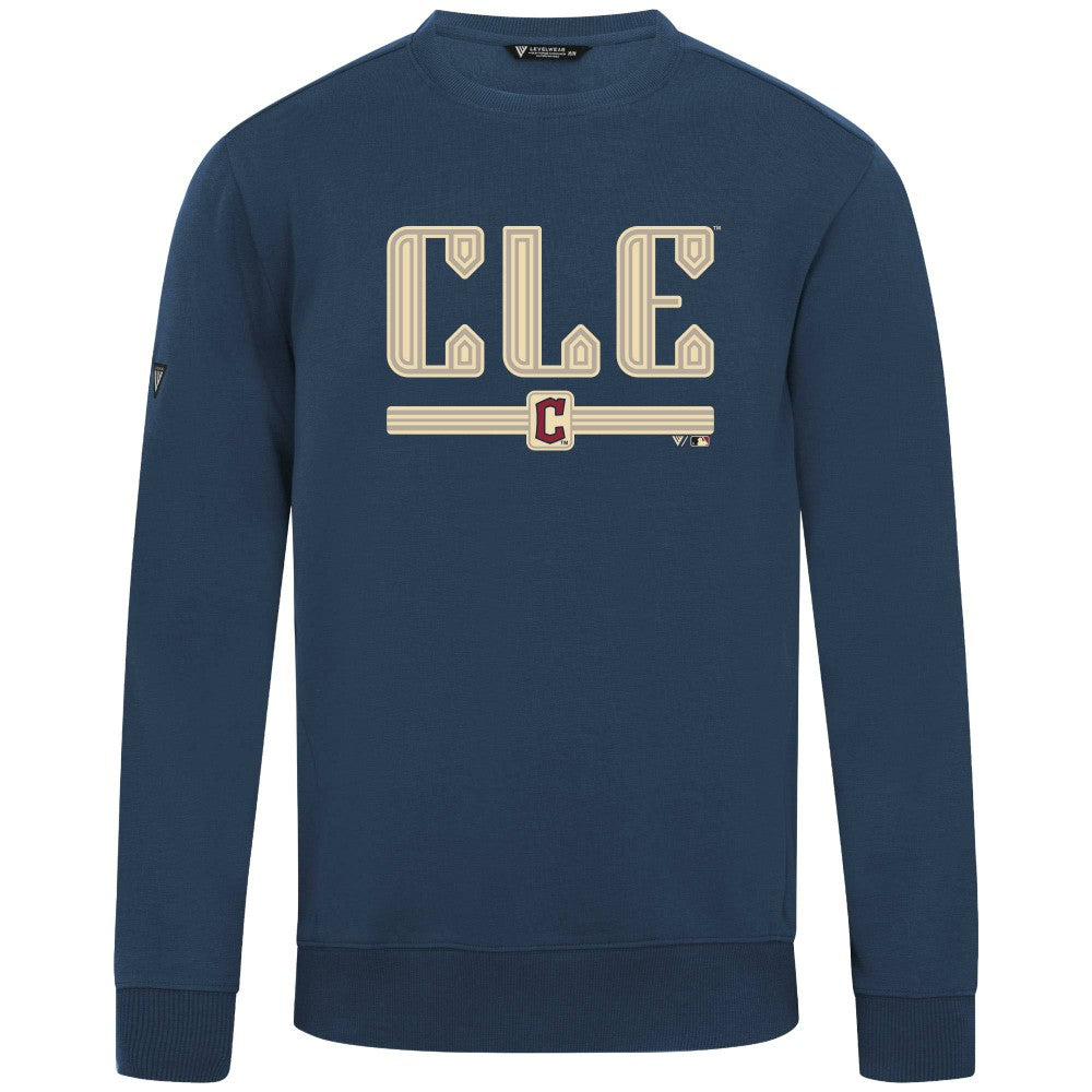 Cleveland Guardians Levelwear City Connect Zane Back Splash Sweatshirt Navy