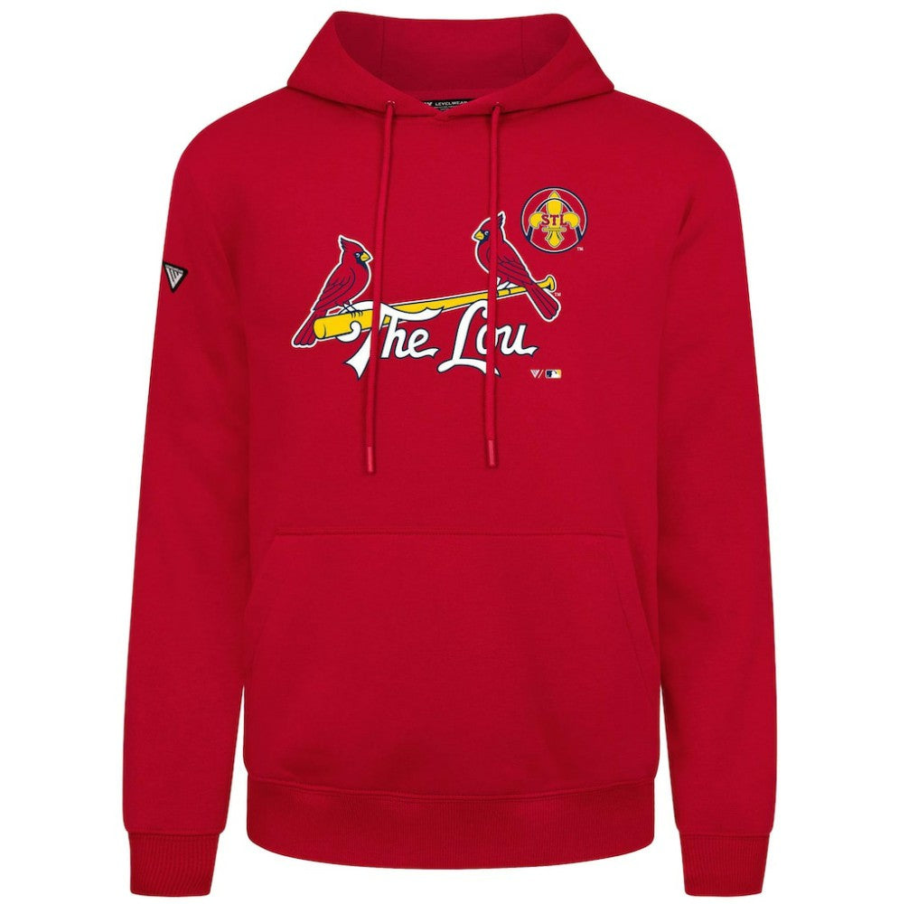 St. Louis Cardinals Levelwear City Connect Podium Core Logo Pullover Hoodie Red
