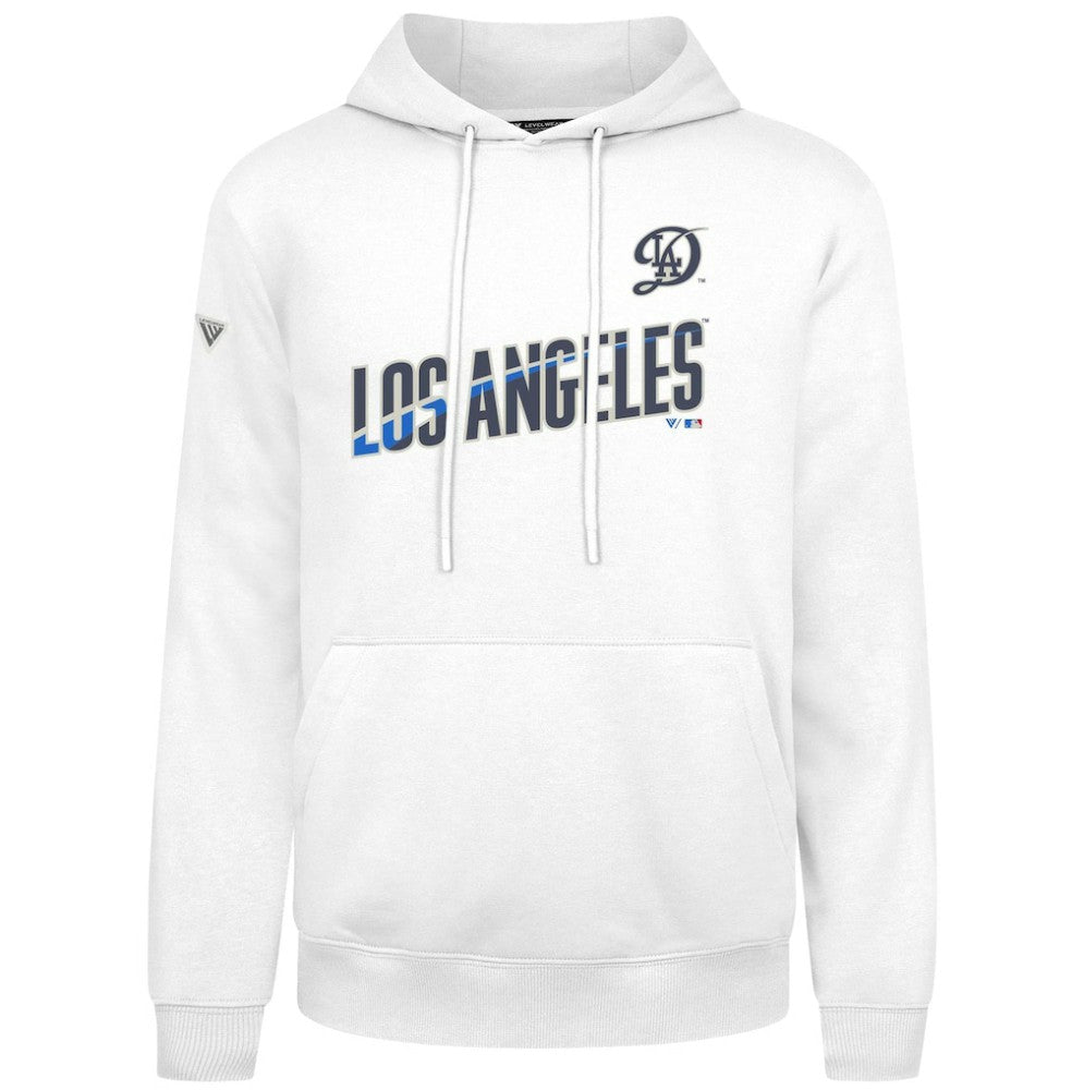 Los Angeles Dodgers Levelwear City Connect Podium Core Logo Pullover Hoodie White