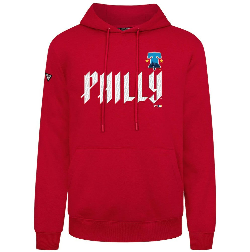 Philadelphia Phillies Levelwear City Connect Podium Core Logo Pullover Hoodie Red