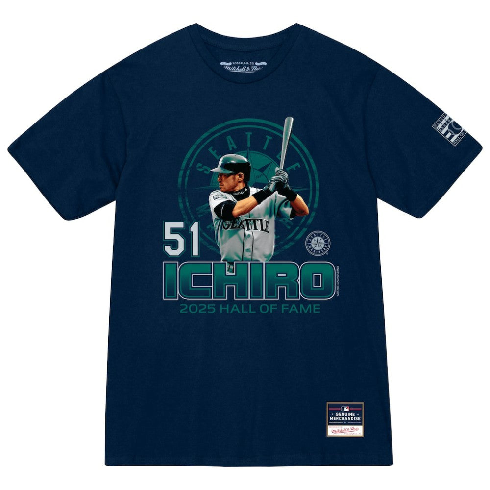 Ichiro Suzuki Seattle Mariners Hall of Fame Hitter T-Shirt Navy | Mitchell & Ness
