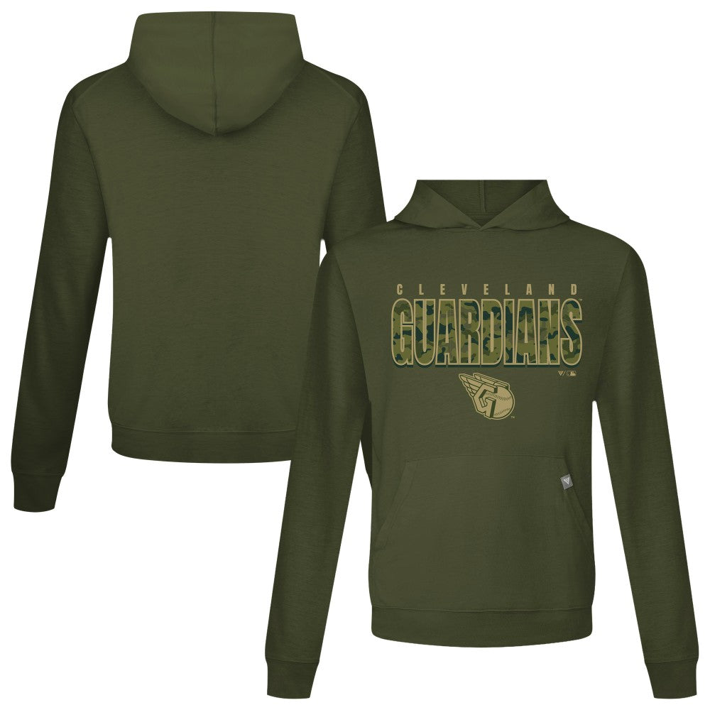 Cleveland Guardians Levelwear Relay Protect Pullover Hoodie Green