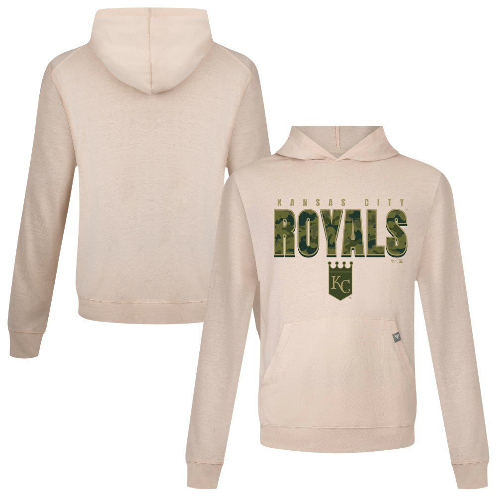 Kansas City Royals Levelwear Relay Protect Pullover Hoodie Khaki