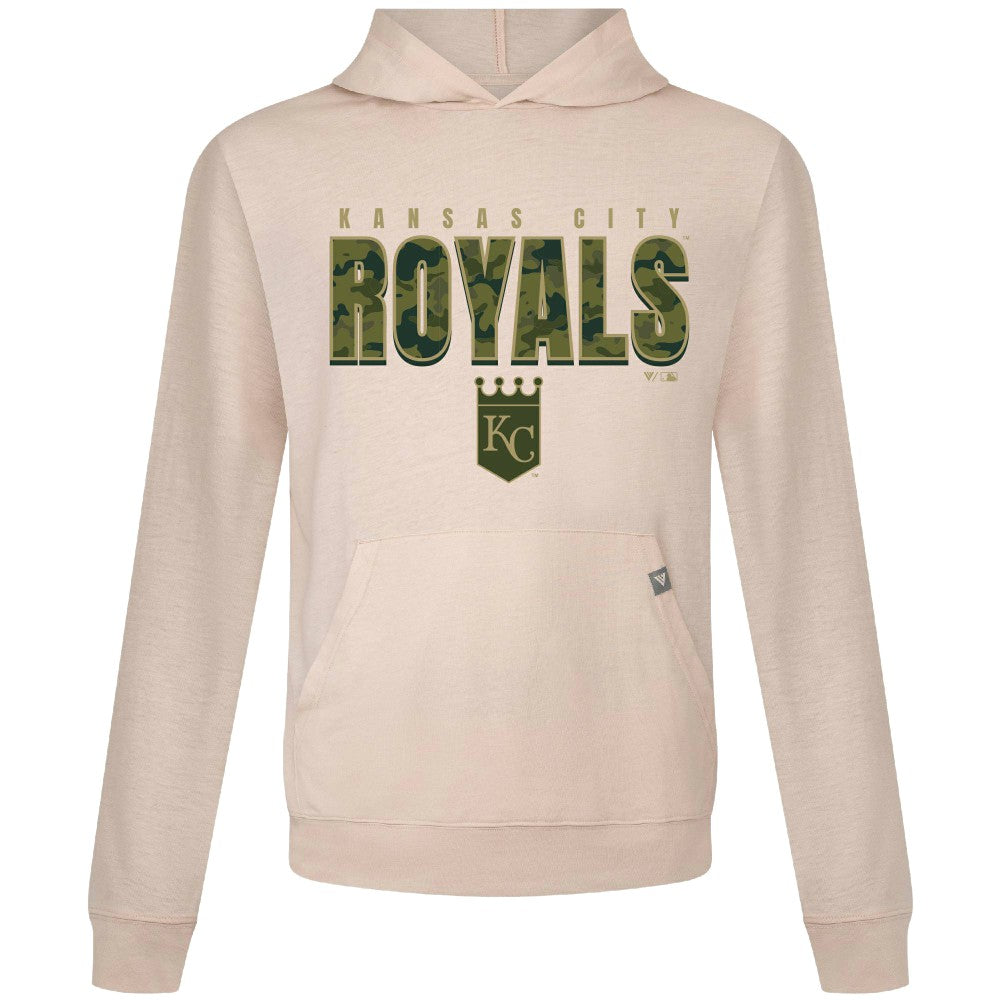 Kansas City Royals Levelwear Relay Protect Pullover Hoodie Khaki