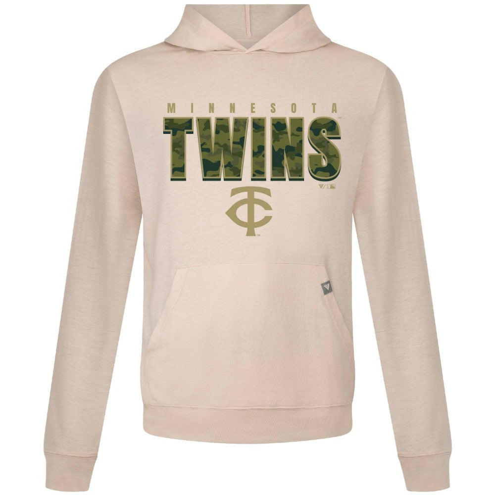 Minnesota Twins Levelwear Relay Protect Pullover Hoodie Khaki