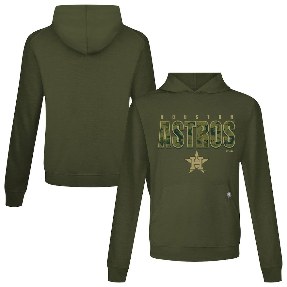 Houston Astros Levelwear Relay Protect Pullover Hoodie Green
