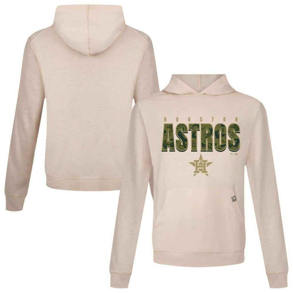 Houston Astros Levelwear Relay Protect Pullover Hoodie Khaki