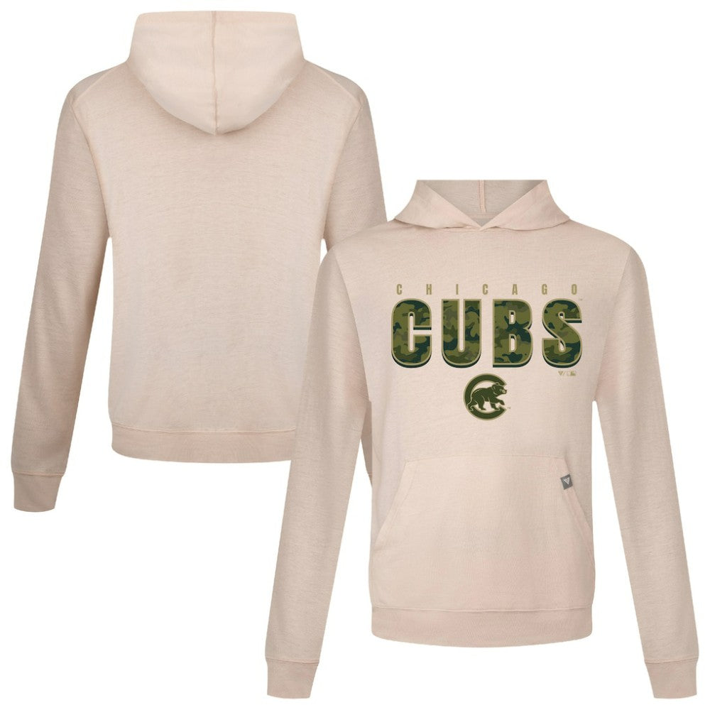 Chicago Cubs Levelwear Relay Protect Pullover Hoodie Khaki