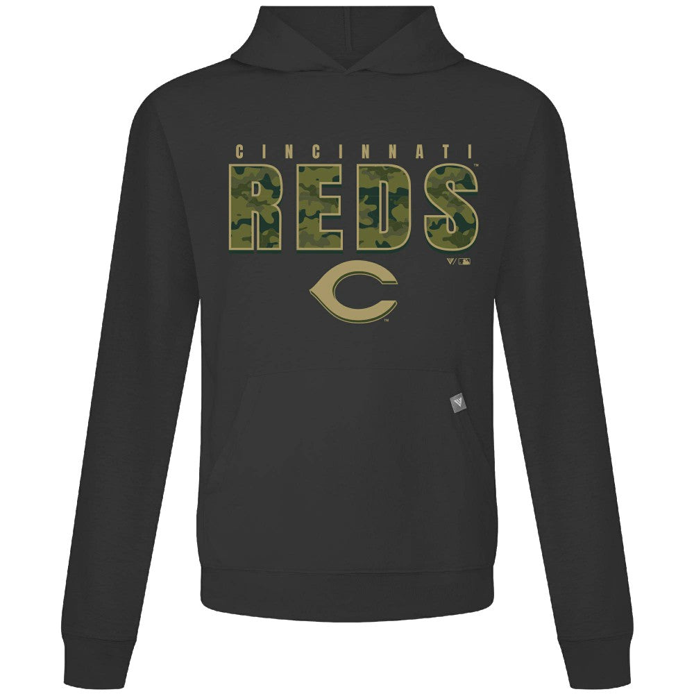 Cincinnati Reds Levelwear Relay Protect Pullover Hoodie Black