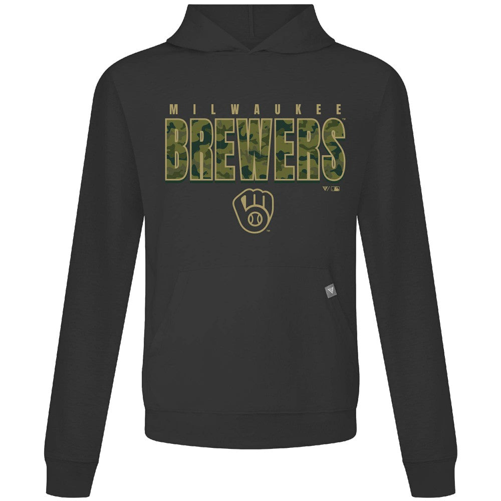 Milwaukee Brewers Levelwear Relay Protect Pullover Hoodie Black