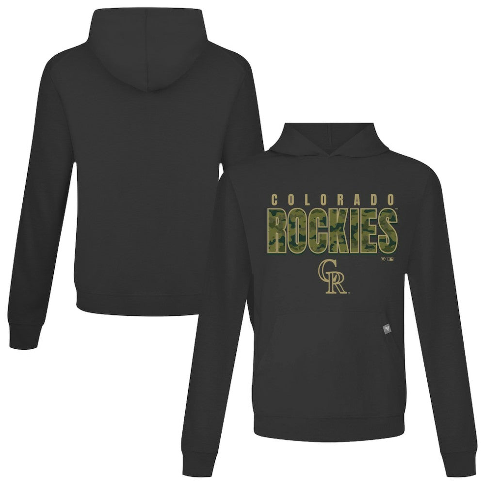 Colorado Rockies Levelwear Relay Protect Pullover Hoodie Black